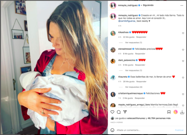 ¡Mayte Rodríguez compartió la primera foto junto a su hijo!(1)