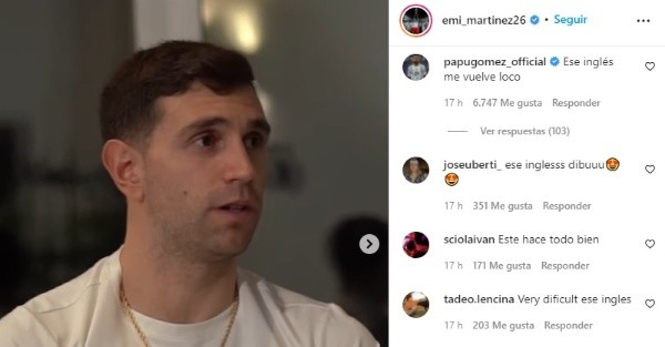 Dibu la quemó con su pronunciación perfecta.