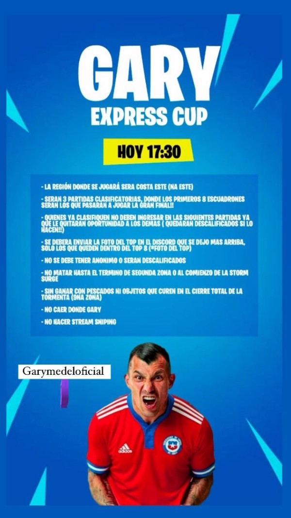 Las instrucciones del torneo