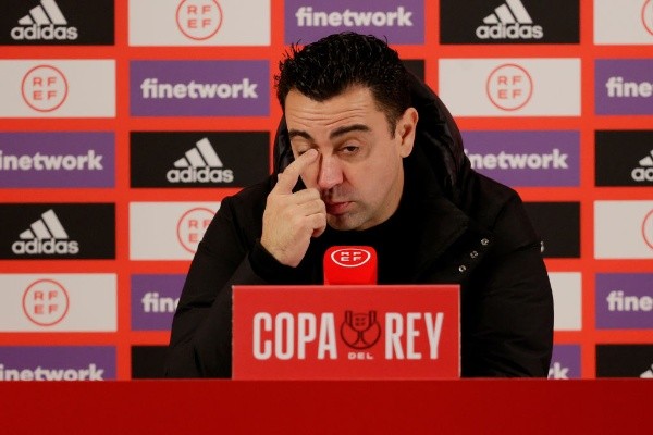 La carita de Xavi tras la eliminación del Barcelona en la Copa del Rey contra el Athletic.