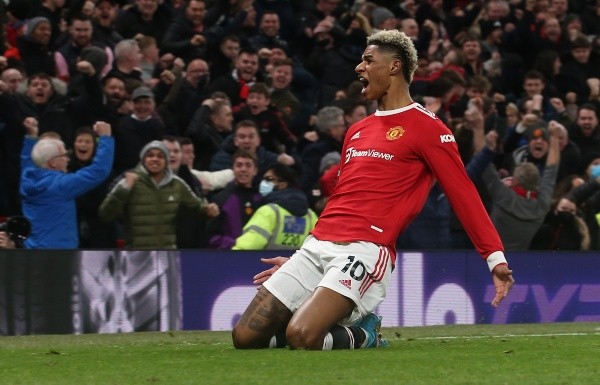 Marcus Rashford marcó uno de los goles de la temporada para el Manchester United. (Foto: Getty Images)