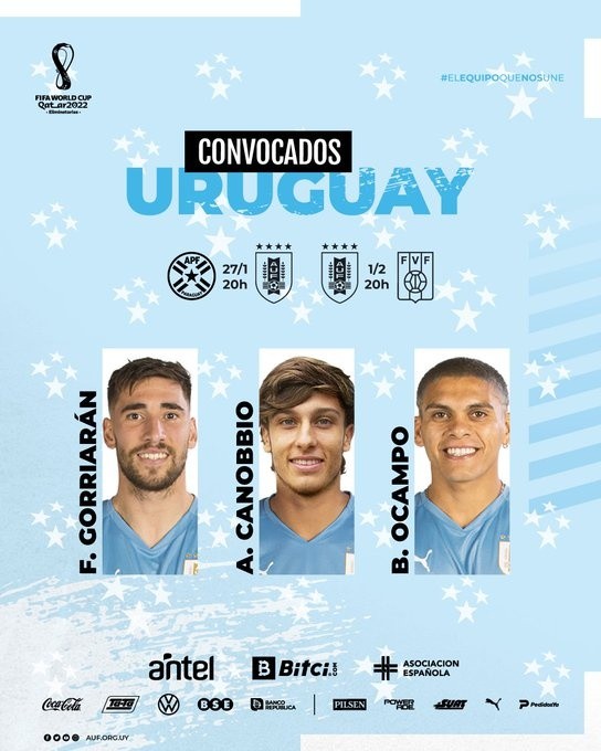 Los nuevos nominados en Uruguay para enfrentar a Paraguay y Venezuela