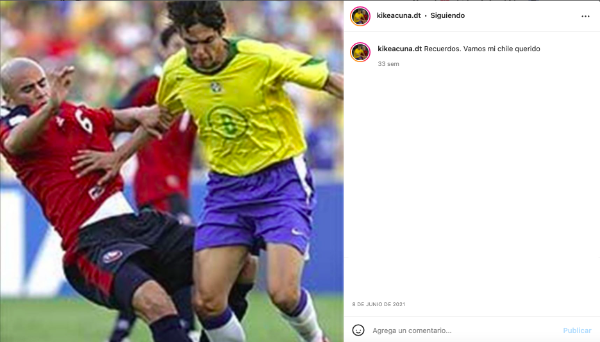 Jorge Acuña conoce de cerca lo que significa representar la camiseta de la selección chilena. (Foto: Captura Instagram Jorge Acuña)