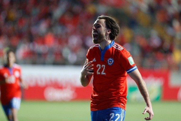 Ben Brereton Díaz anotó su cuarto gol por Chile ante Argentina y sigue imparable frente al arco. Foto: Carlos Parra, Comunicaciones ANFP.