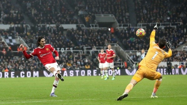 Cavani lleva 19 goles por el Manchester United | Foto: Getty.