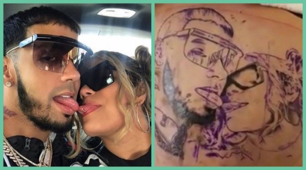 Anuel llora de dolor intentando borrar tatuaje con Karol G