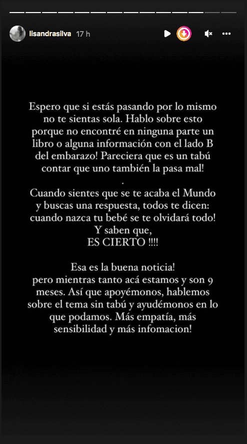 Lisandra Silva no aguanta más y se desahoga en medio de su embarazo.(10)