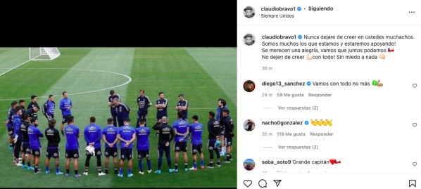 Bravo entrega su apoyo a la Roja en La Paz.