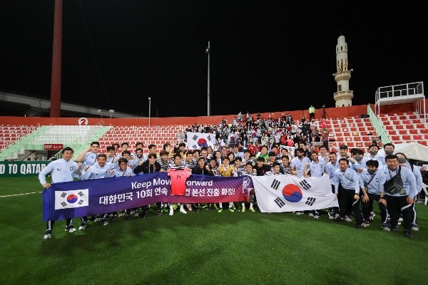 Corea celebra la clasificación a su 11° Mundial (Getty)