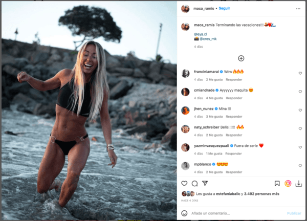 Macarena Ramis deja la grande con foto en Instagram.(1)