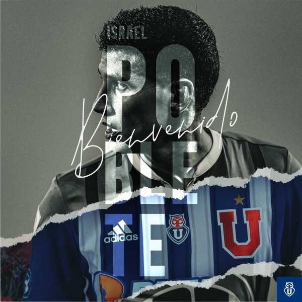 Israel Poblete fue anunciado como nuevo futbolista de Universidad de Chile.