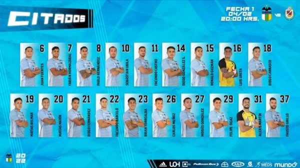 Los citados de O’Higgins contra La Serena por la primera fecha.