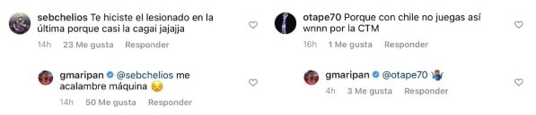 Maripán se defendió en Instagram.