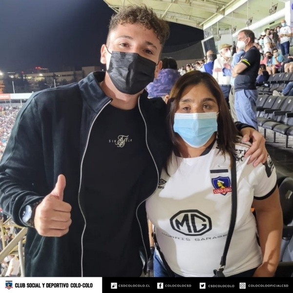 Campillai en el Monumental junto a Luciano Arriagada (CSD Colo Colo)