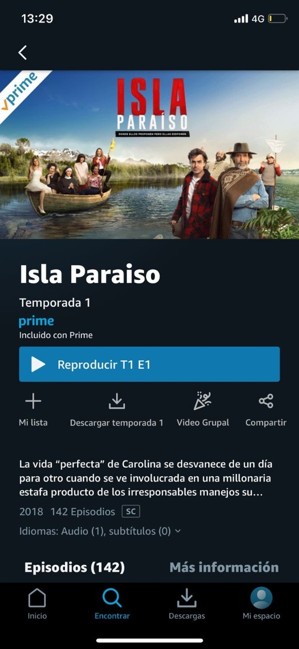 Isla Paraíso está disponible en Amazon Prime Video.(1)