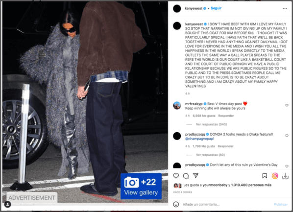 Julia Fox y Kanye West ponen fin a su romance abruptamente.3)