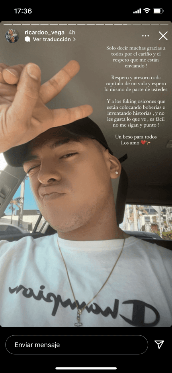 Ricardo Vega en el 14 de febrero: “Ahora estoy amando a un hombre”.(2)