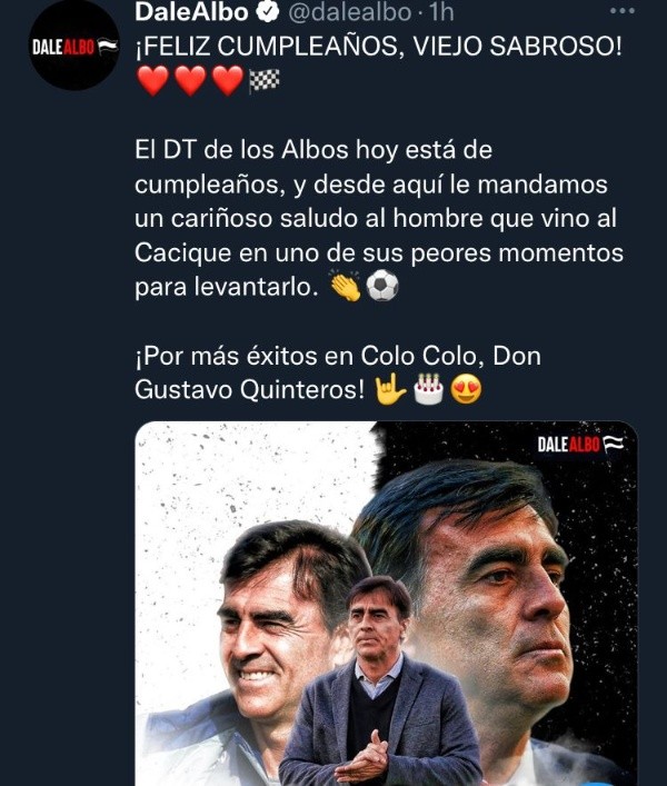 El afectuoso saludo de los colegas de Dalealbo