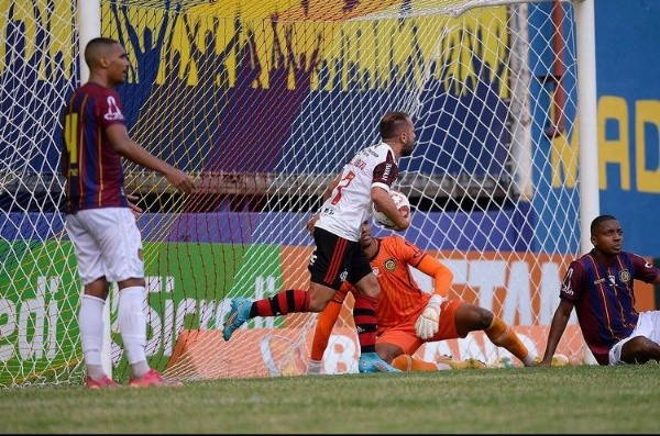El Flamengo sufrió para llevarse la victoria. Foto: Flamengo.