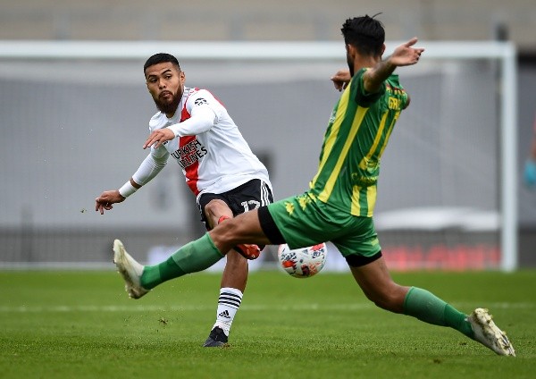 Paulo Díaz será titular este domingo en River Plate para el choque ante Racing. Foto: Getty Images