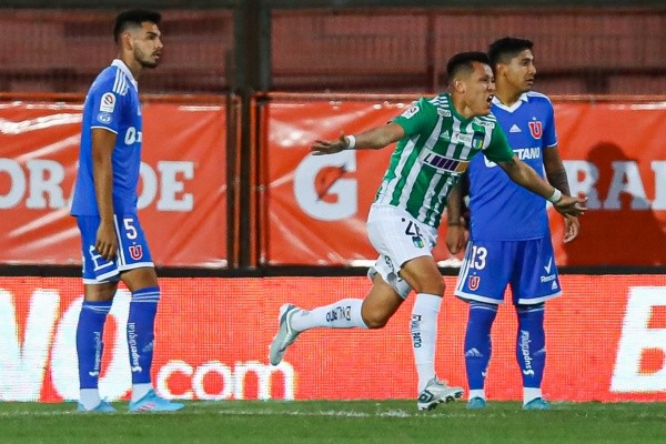 Muñoz celebra el gol que le dio el triunfo a O’Higgins (Agencia Uno)