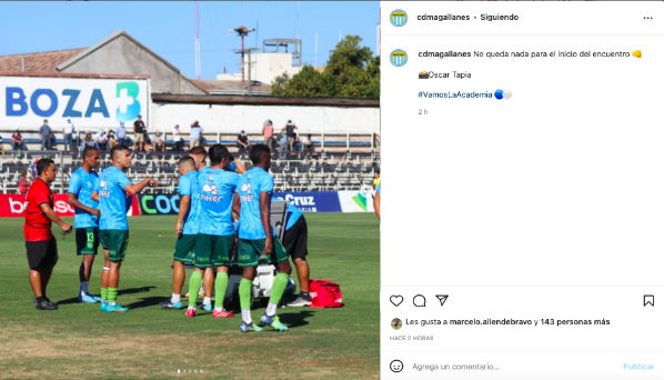 Magallanes llegó a visitar a Santa Cruz con la ilusión de mantener su invicto en tres fecha del torneo de Primera B. (Foto: @cdmagallanes)