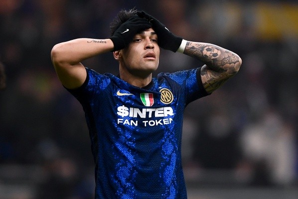 Lautaro Martínez lleva ocho partidos sin convertir en la Serie A, algo que preocupa al Inter. Foto: Getty Images