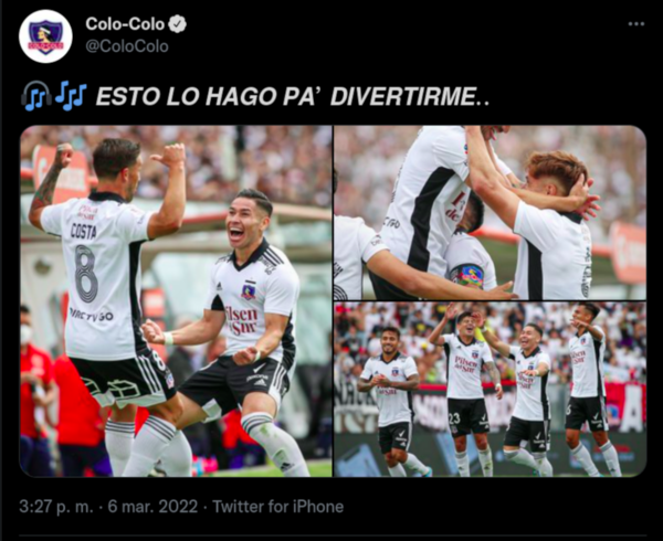 Colo Colo citó la &quot;tiradera&quot; de Residente a J Balvin para celebrar el Superclásico.