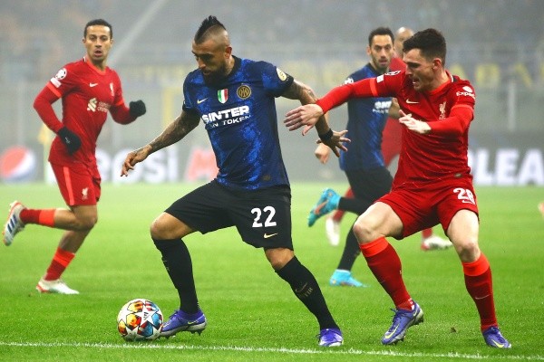 Arturo Vidal y el Inter van por la remontada ante el Liverpool en la Champions. Foto: Getty Images
