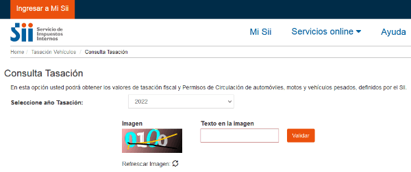 SII: valor Permiso de Circulación 2022
