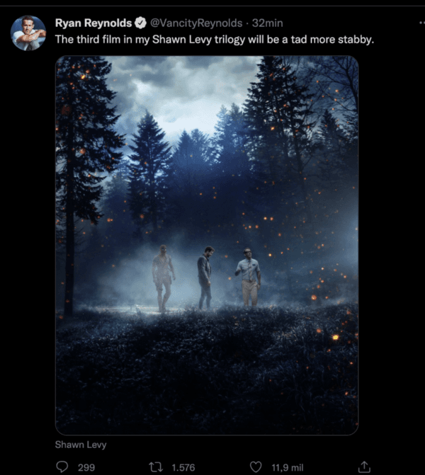 Shawn Levy dirigirá por tercera vez consecutiva a Reynolds luego de Free Guy y The Adam Proyect.