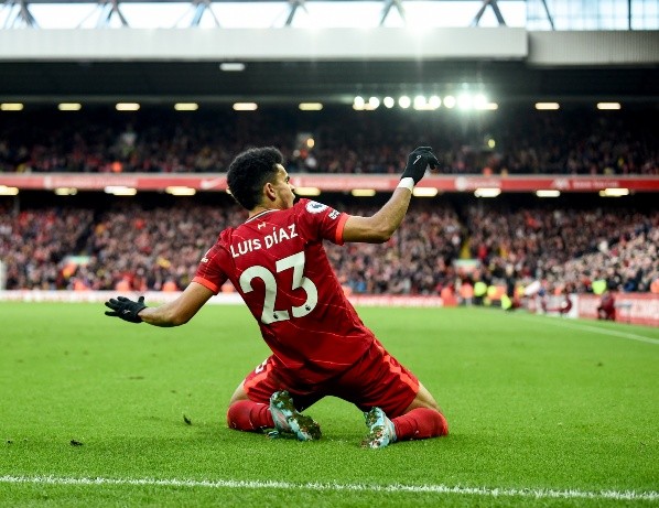 Díaz marcó su segundo gol con la camiseta de Liverpool.