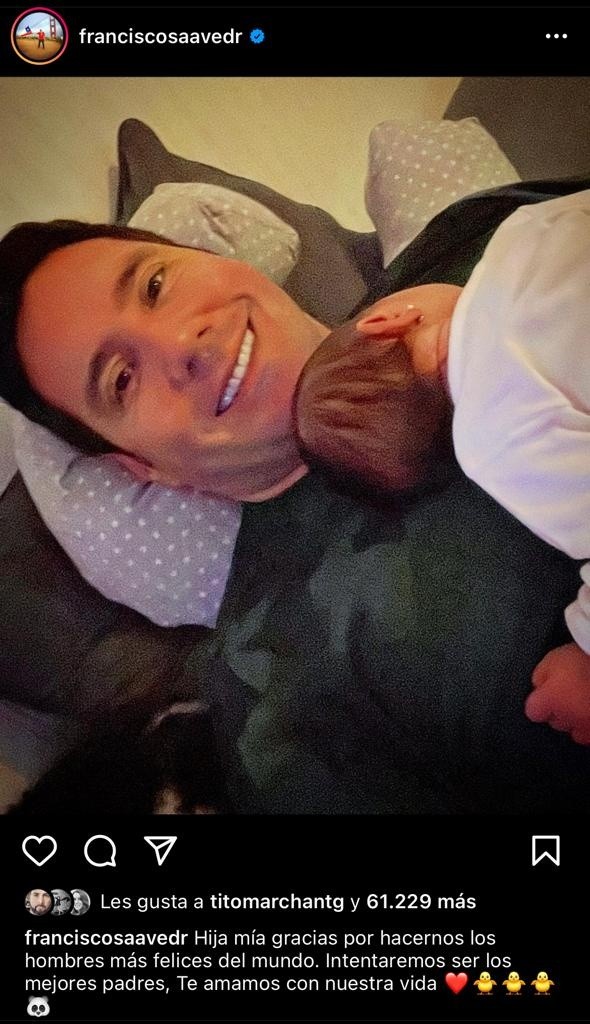 Pancho Saavedra sorprende al presentar a su hija.(1)