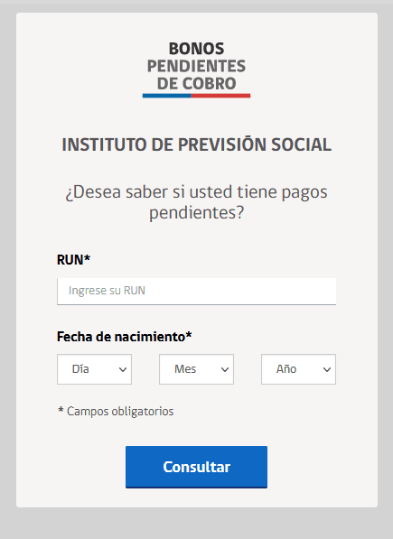 IPS No pierdas tu Bono: Bonos Pendientes