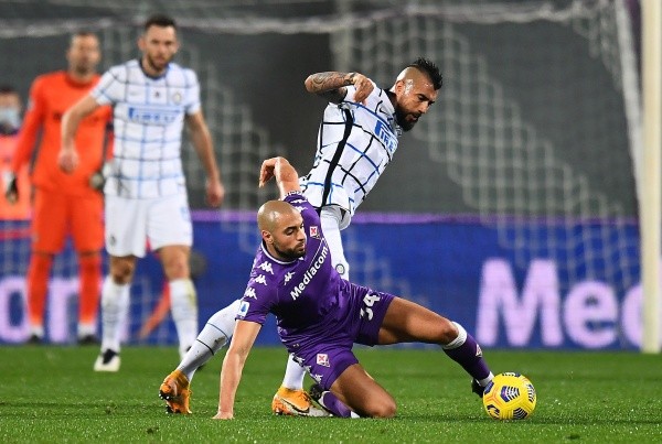 Arturo Vidal puede ser estelar ante la Fiorentina en su semana más polémica en el Inter de Milán. Foto: Getty Images