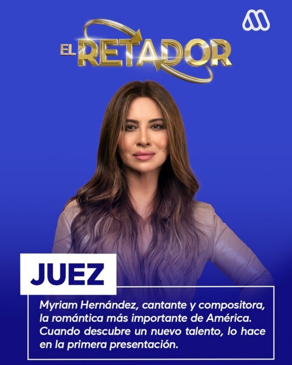 Mega confirma nueva jurado para su próximo programa estelar: Myriam Hernández.