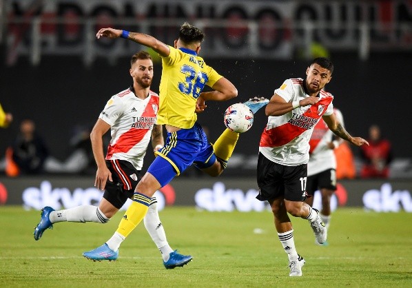 Paulo Díaz y un jugadón en el Superclásico entre River y Boca. (Foto: Getty Images)