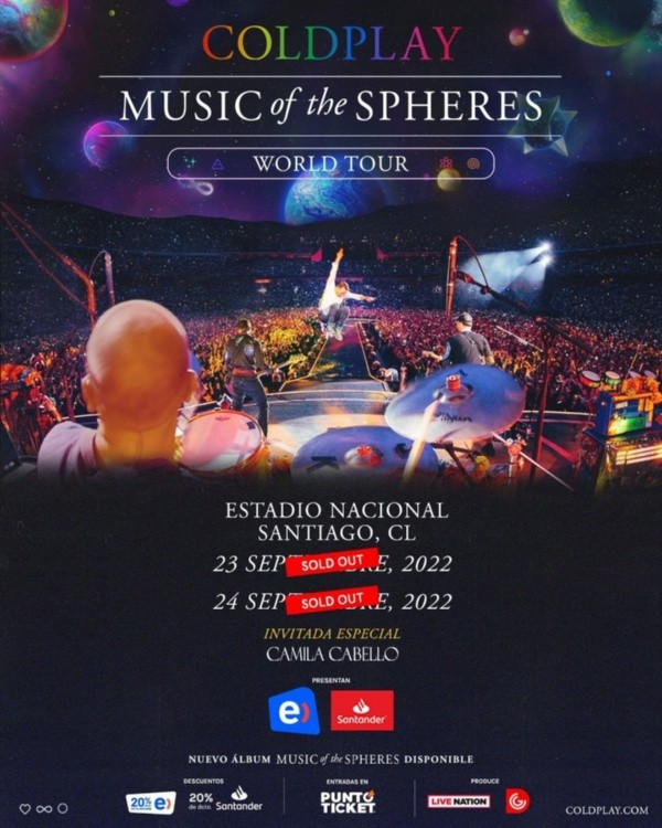 Coldplay inicia la gira latinoamericana que lo traerá a Chile.
