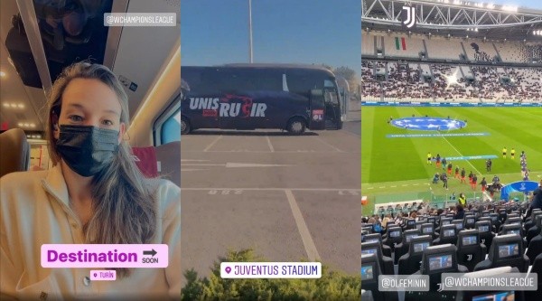 La travesía de Christiane Endler para acompañar a su equipo en Turín. (Capturas)