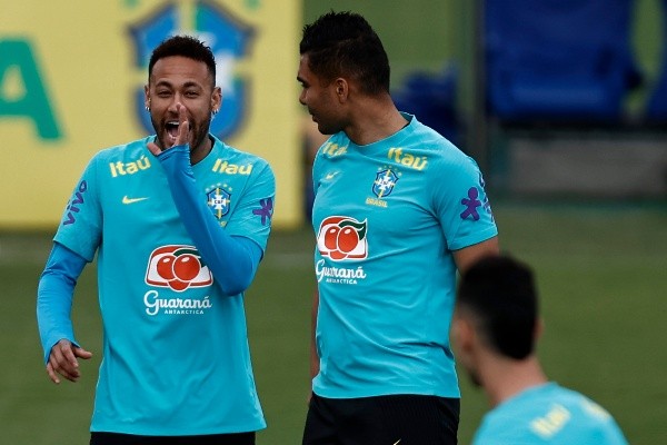 Neymar en el entrenamiento de Brasil - Getty
