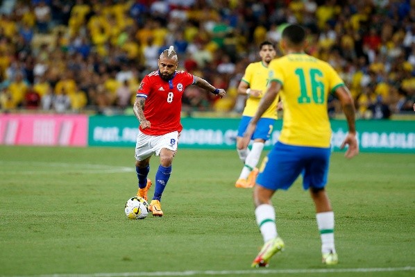 Arturo Vidal dejó todo en el Chile vs Brasil | Foto: Carlos Parra - Comunicaciones ANFP