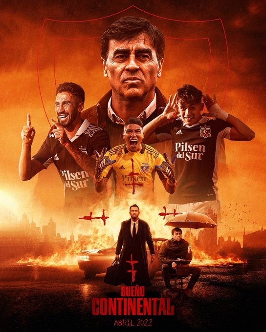 El afiche de Colo Colo inspirado en Batman. Foto: Twitter @BarryShirts