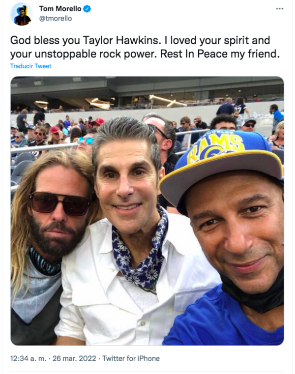 Las reacciones ante la muerte del baterista de Foo Fighters.