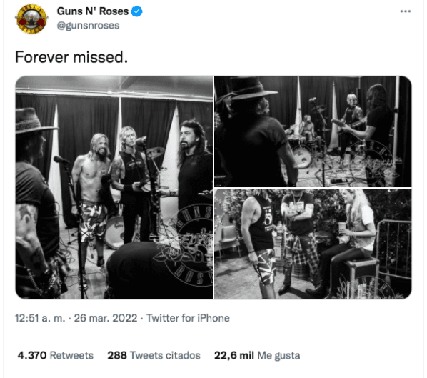 Las reacciones ante la muerte del baterista de Foo Fighters.(4)