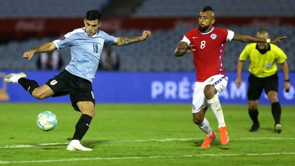 Chile y Uruguay chocan este martes en la última fecha de las eliminatorias. La Roja va por el milagro para alcanzar el repechaje. Foto: Getty Images