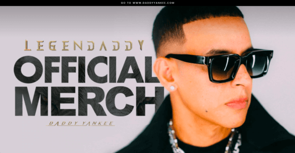 El encabezado de la página de merchandising de Daddy Yankee.(Foto: shoplegendaddy.com)