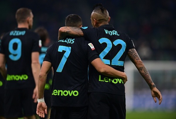 Alexis Sánchez y Arturo Vidal van por los dos títulos que le quedan junto al Inter de Milán. Foto: Getty Images
