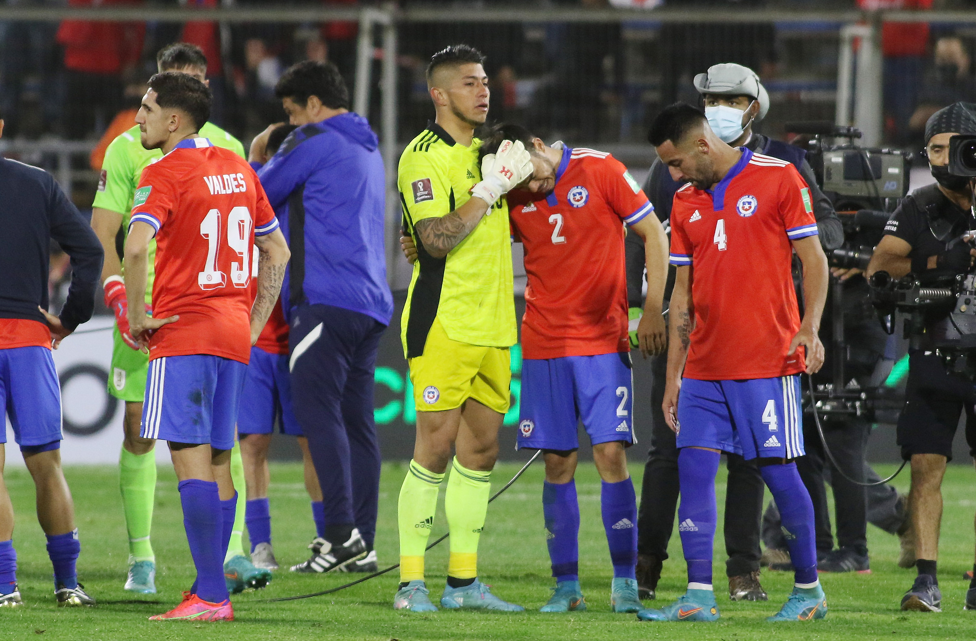 La Roja cayó 2-0 ante Uruguay en San Carlos de Apoquindo y se despidió de la opción de ir al Mundial de Qatar 2022. (Foto: Agencia Uno)