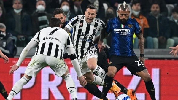Vidal entró los últimos 13 minutos ante la Juventus (Getty)