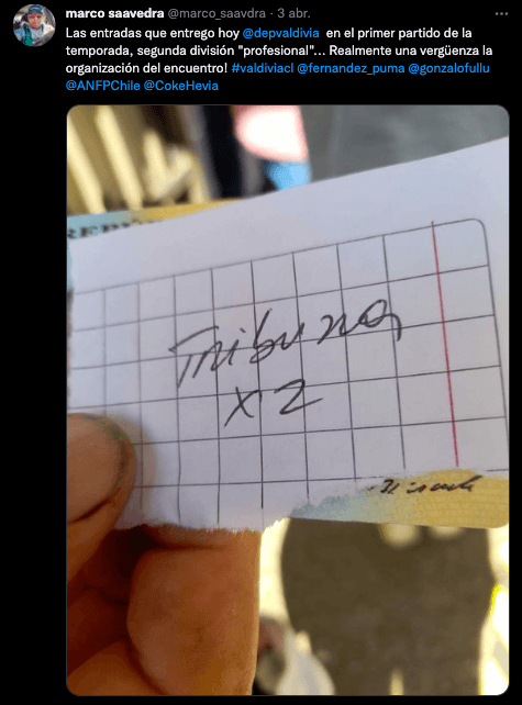 Las polémicas entradas de Deportes Valdivia.